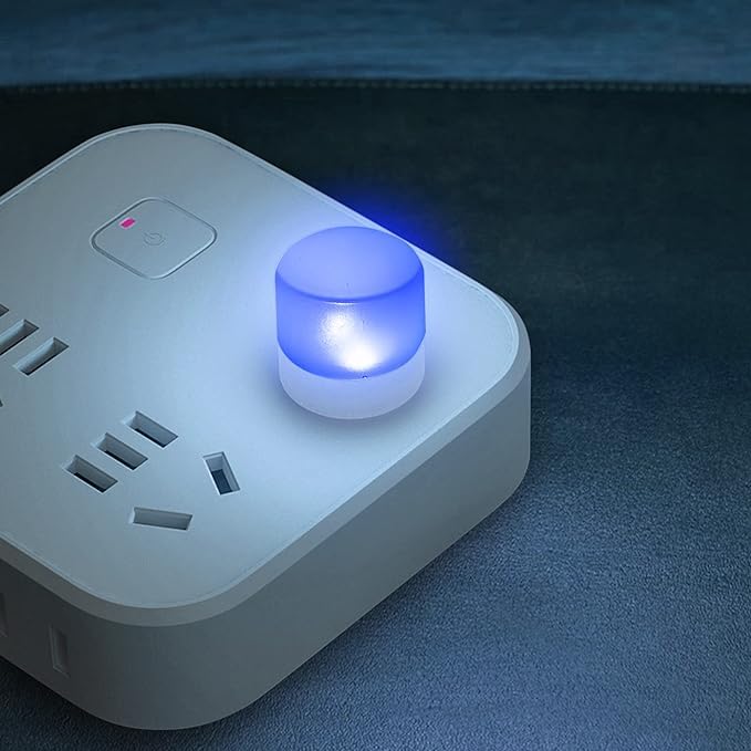 Mini USB LED Night Light 4 Pack Flexible Portable Plug In Lamp for Car, Laptop, Bedroom, Reading | White