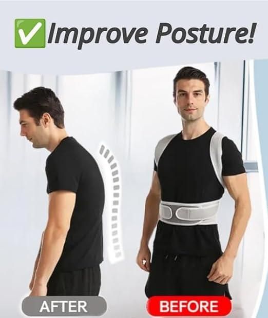 Heavy Duty Posture Corrector for Men & Women – Adjustable Back Brace for Spine Support, Shoulder Alignment & Pain Relief (Universal Size)
