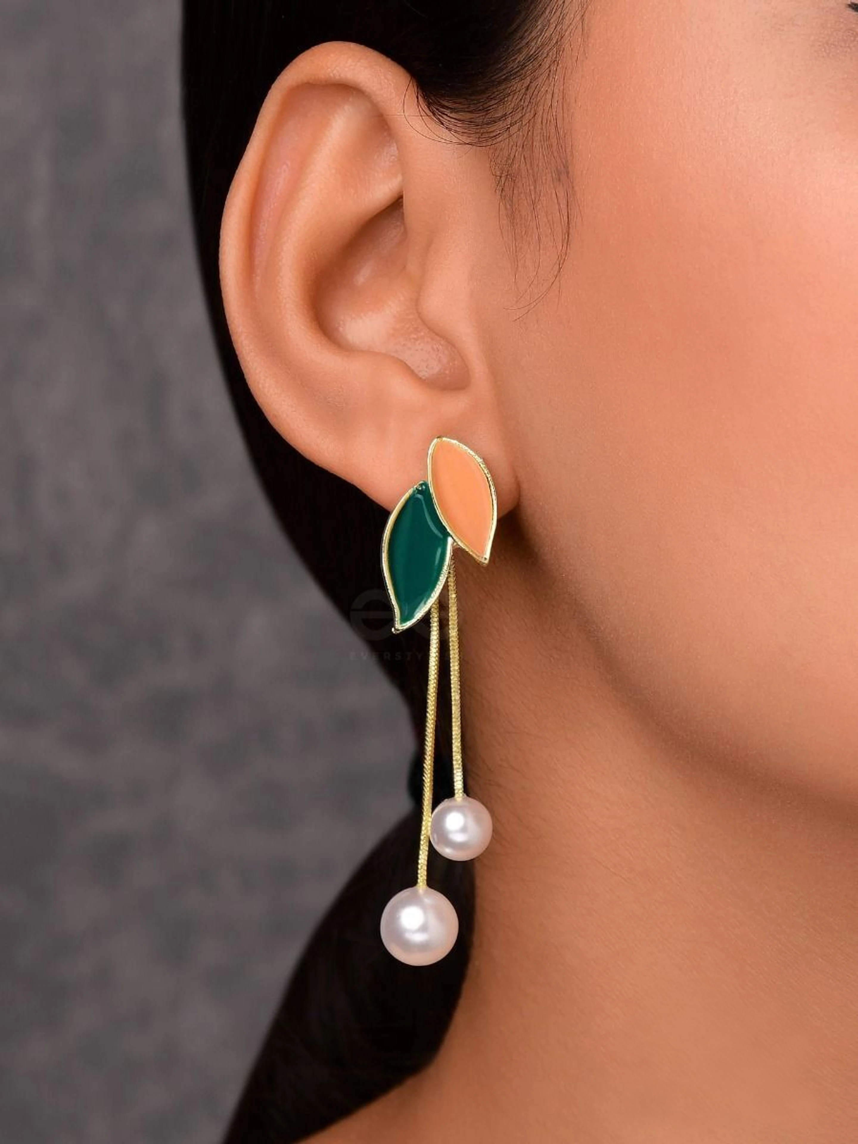 Pearl Gold Plated Earrings