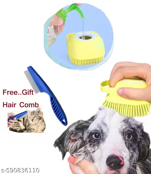 Pack of 3 Steam Pet Grooming Brush for Dogs & Cats – Self-Cleaning Spray Deshedding & Massage Comb
