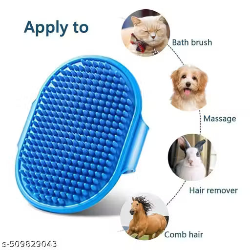 6-in-1 Pet Grooming Kit for Dogs & Cats – Hair Remover Comb, Flea Comb, Nail Clipper & Bath Brush