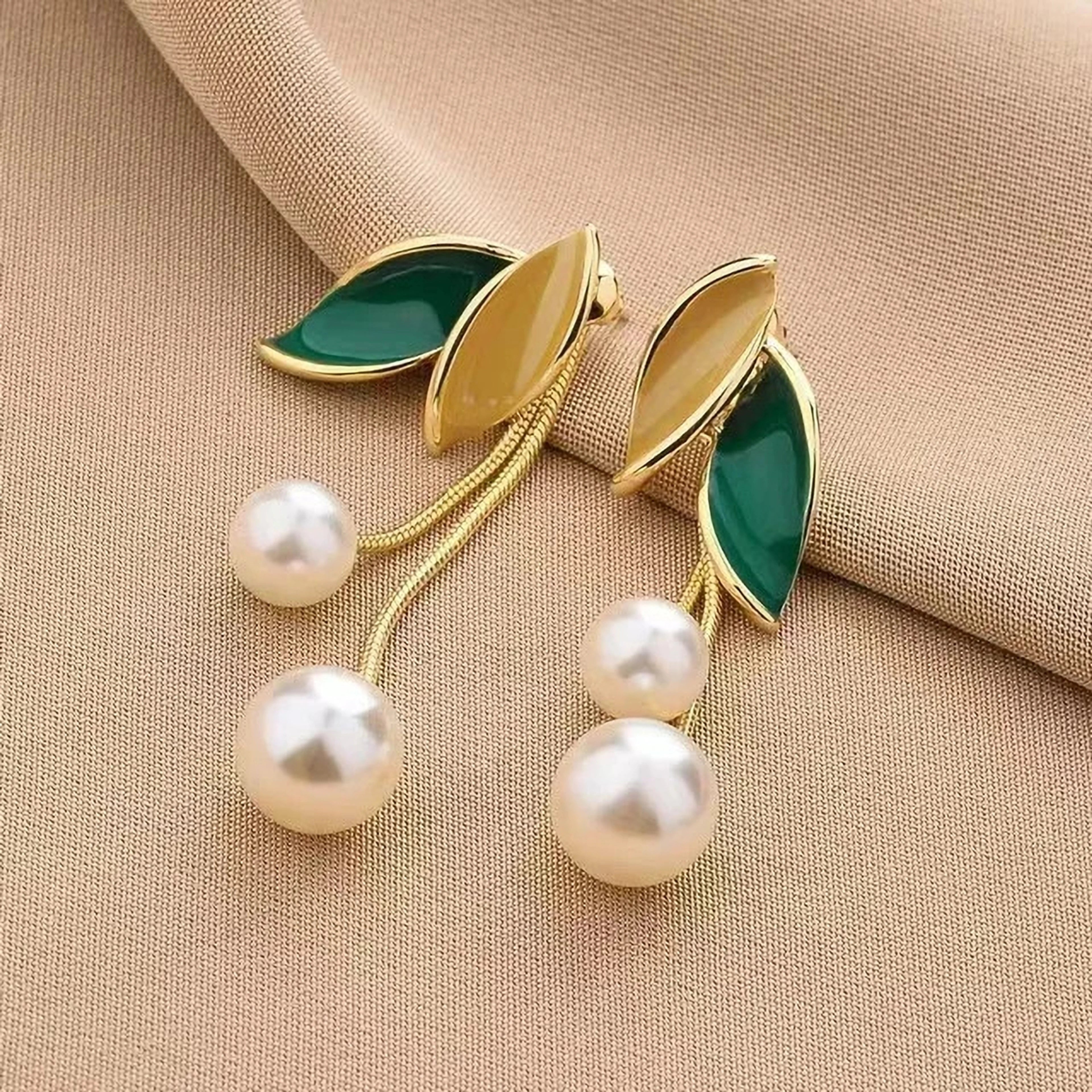 Pearl Gold Plated Earrings